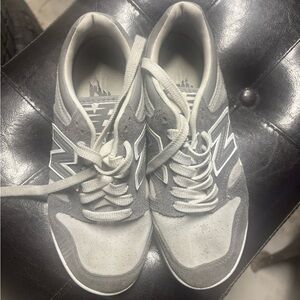 New Balance Men's Gray and White Sneakers
